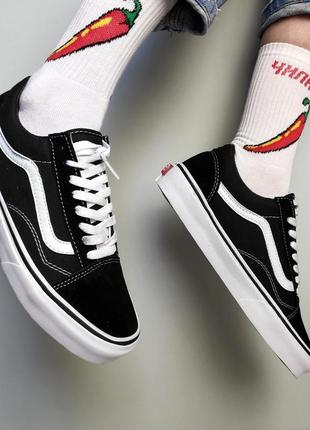 Кеды унисекс slam jam vans vault collection black/white олд скул венс ванс венси олдскул чёрные на белой подошве