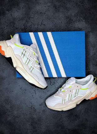 Жіночі кросівки adidas ozweego white green3 фото