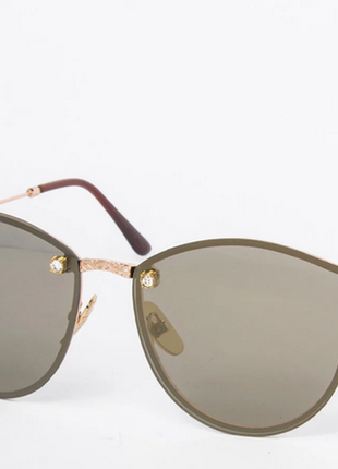 Жіночі сонцезахисні окуляри коричневі1 фото