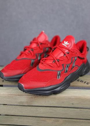 Кроссовки мужские adidas ozweego красные / кросівки чоловічі адидас адідас озвиго