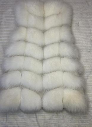 Жилет жилетка из белого песца