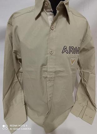 Рубашка светло салатовая 128 рост