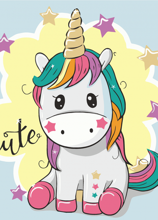 Райдужна единорожка картина за номерами 30*30