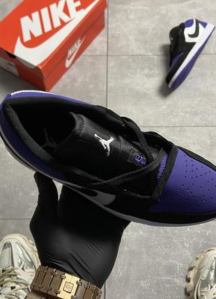 Кроссовки nike air jordan 1 low violet black4 фото