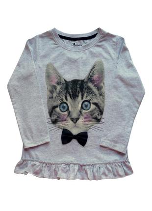 Реглан тонкий на девочку котик primark