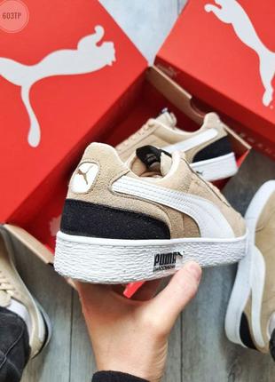 Puma suede beige  мужские кроссовки4 фото