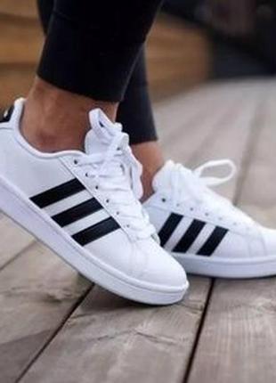 Кросівки adidas cloudfoam advantage leather sneaker