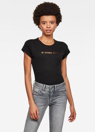 Футболка g-star raw eyben graw foil gr slim top