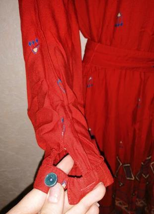 Красное длинные платье р.363 фото