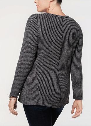 Сірий светр по фігурі usa "в рубчик" розмір 0х на 50-52 рр8 фото