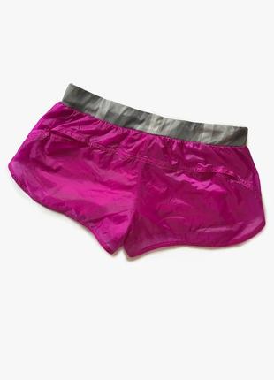 Фиолетовые розовые короткие спортивные тонкие болоневые шорты adidas с сеткой тонкие2 фото