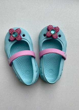 Crocs детские туфельки кроксы ice blue keeley c4, новые, без бирки