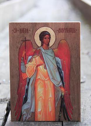 Ікони ангелів охоронців. ікона на дереві. під старовину. икона ангела хранителя3 фото