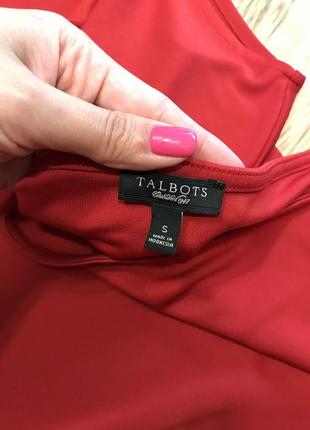 Talbots красное платье стрейчивое платье летнее красивое свободного стиля3 фото