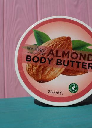 Баттер для тела с ароматом миндаля от dermav10, almond body butter / масло для тела веган