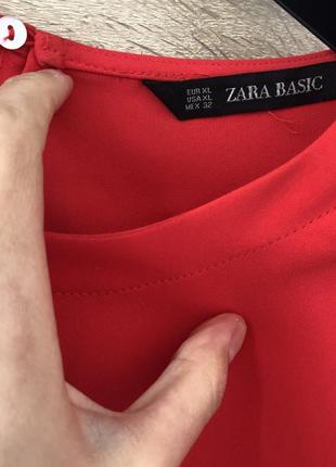 Яркая блуза zara l-xl с жемчужинками4 фото