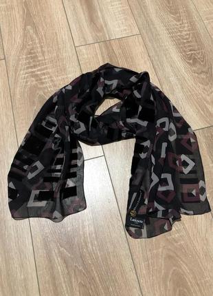 Італійський дизайнерський шикарний шовковий хустку шарф barbieri larioseta7 фото