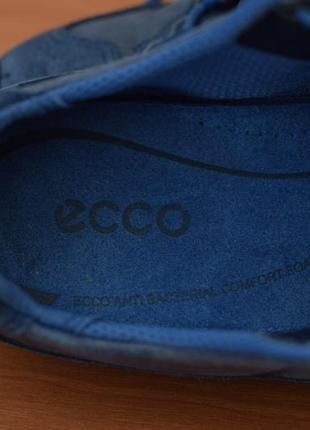 Синие кожаные кроссовки, кеды ecco, 37 размер. оригинал10 фото