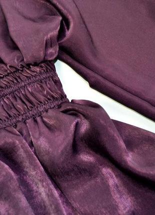 Оригінальне плаття з сатину з еластичною талією zara5 фото