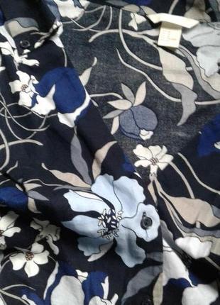Блуза h&m батального розміру 100% бавовна красивий квітковий принт р 2xl5 фото