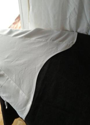 Белоснежная блузка рубашка школьная подростковая с длинным рукавом zara basic collection8 фото