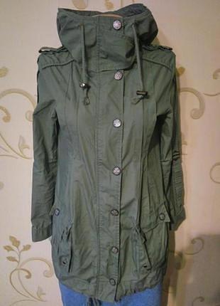 Denim co . защитная куртка ветровка штурмовка плащ . капюшон карманы . хлопок