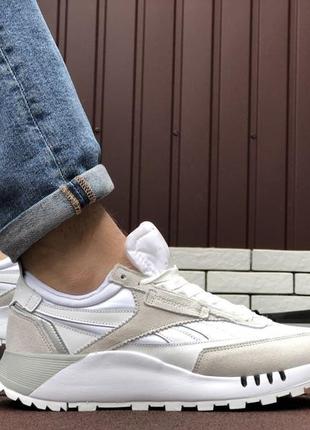 Reebok 🆕повседневные мужские кроссовки🆕белые кроссовки рибок на весну🆕белая подошва5 фото