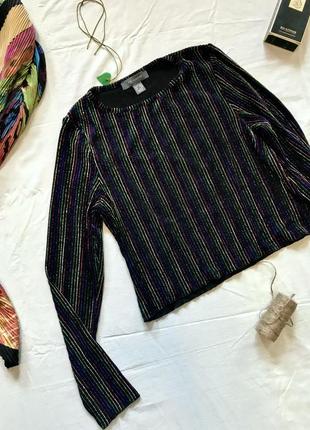 Красивая кофта с люрексом от primark, лонгслив укорочённый, кофта укорочённая