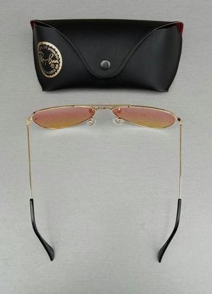 Ray ban aviator очки капли унисекс солнцезащитные оранжево желтые с градиентом4 фото