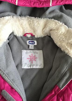 Глянцевый зимний цельный комбинезон. chicco 3