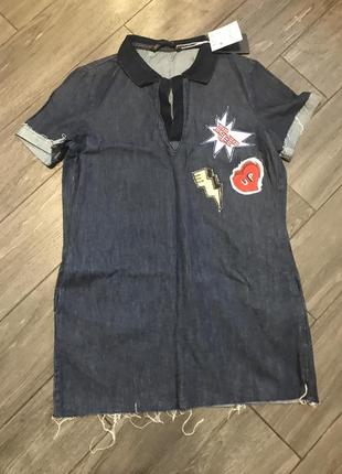 Джинсове сукню від zara trafaluk denimwear