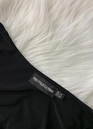 Чёрное облегающее платье prettylittlething 4