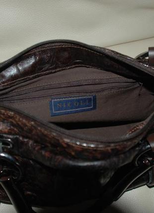 Женская кожаная итальянская сумка nicoli3 фото