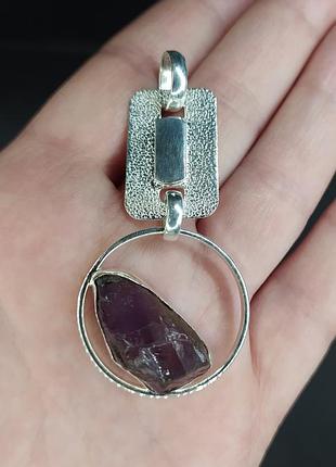 Кулон підвіска кристал аметист бохо етно