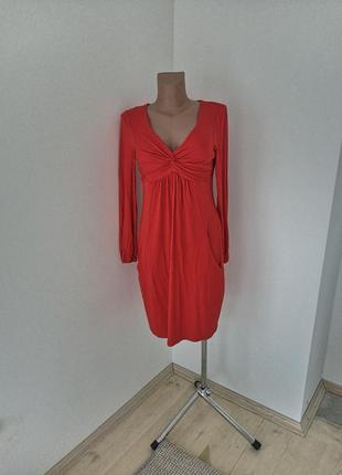 Красное платье вискоза, разм s-m4 фото