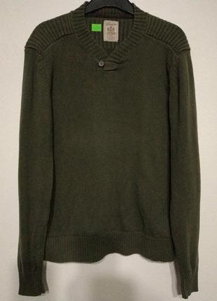Акция 🔥1+1=3  3=4🔥 m 48 springfield свитер, пуловер мужской хаки масло весна осень зима zxc