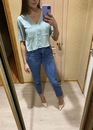 М'ятна блузка сорочка топ top shop 38