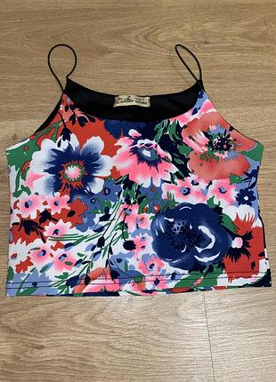 Цветной топ женский, короткий