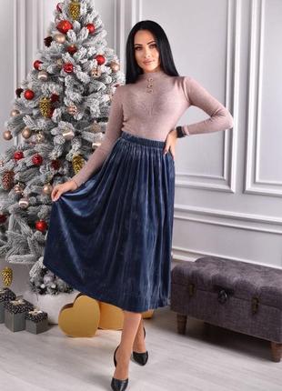 Юбка женская бархатная