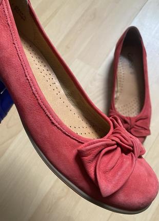 Кожаные красные  туфли мокасины gabor5 фото