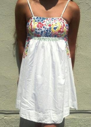 Сарафан h&m garden collection белый #распродаю