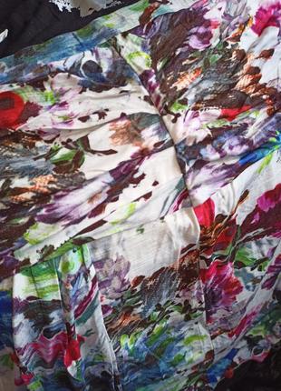 Обворожительная  вискозная юбка в цветочный принт,50-56разм.,inizia collection8 фото