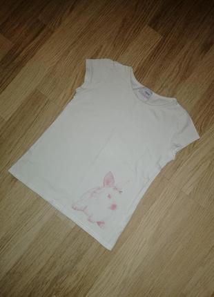 Белая футболка для девочки next, р. 6 лет