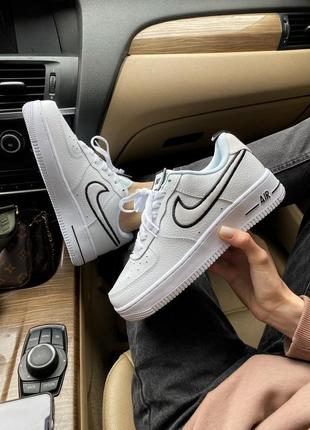 Кроссовки nike air force 1 white/black logo кросівки