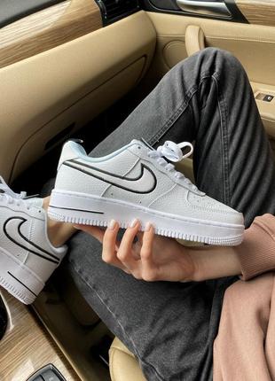 Кросівки nike air force 1 white/black logo кросівки9 фото