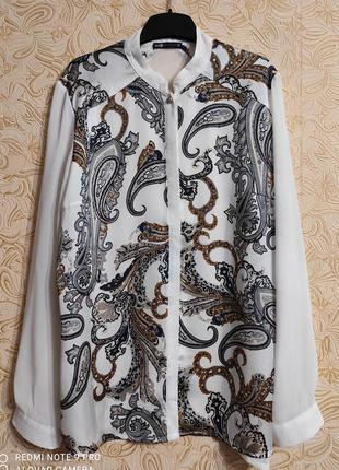 Блузка в трендовый принт