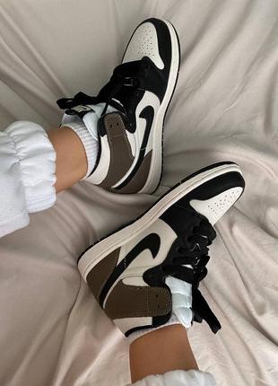 Кросівки jordan 1 retro dark mocha  кроссовки7 фото