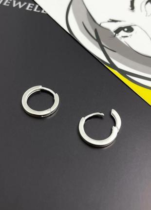 Срібні сережки кільця, конго, мінімалізм, 925, срібло