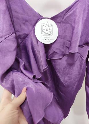 Распродажа красивая блуза на одно плечо от na-kd эффектная блузка майка новая (бирка)8 фото