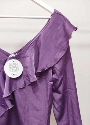 Распродажа красивая блуза на одно плечо от na-kd эффектная блузка майка новая (бирка)10 фото